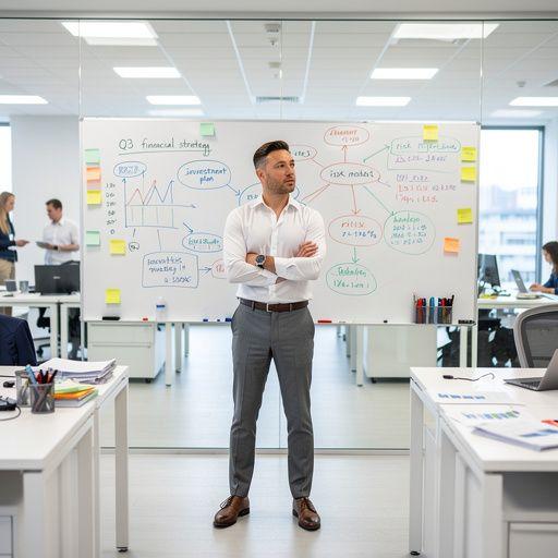 Rodina diskutující o finančních cílech a plánování budoucnosti.